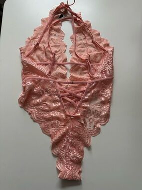 Lace Halter Teddy Bodysuit